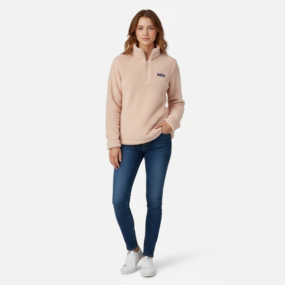 Patagonia Los Gatos 1/4 Zip Womens Size Small Blush Pink Fleece Pullover Half Zi - Picture 1 of 7